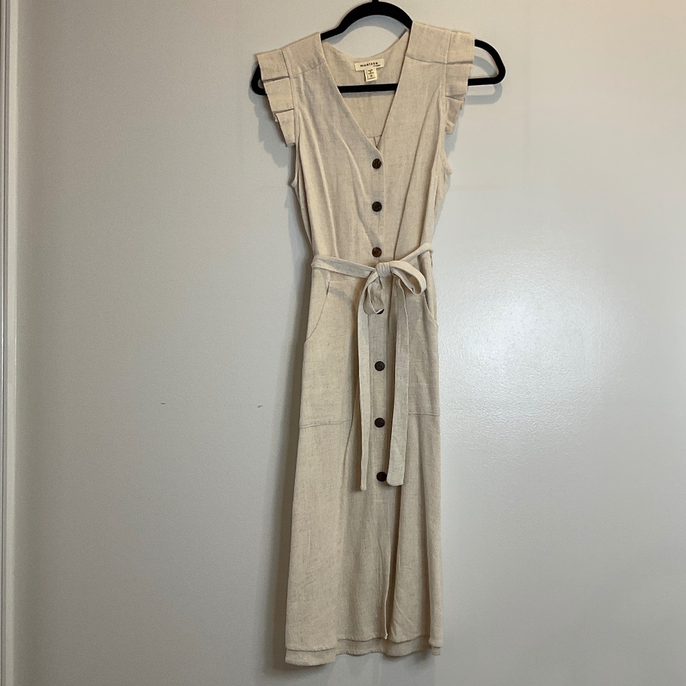 Montreau Linen Blend Midi Dress